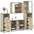 Juego de muebles de baño 4 pzas contrachapada roble