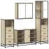 Juego de muebles de baño 4 pzas contrachapada roble