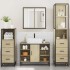 Juego de muebles de baño 4 pzas contrachapada roble