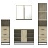 Juego de muebles de baño 4 pzas contrachapada roble