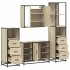 Juego de muebles de baño 4 pzas contrachapada roble