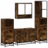 Set de muebles baño 4 pzas madera contrachapada roble