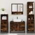 Set de muebles baño 4 pzas madera contrachapada roble
