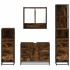 Set de muebles baño 4 pzas madera contrachapada roble
