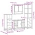 Set de muebles baño 4 pzas madera contrachapada roble