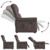 Sillón reclinable masaje pie cuero sintético marrón