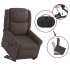 Sillón reclinable masaje pie cuero sintético marrón