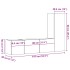 Muebles de TV de pared 3 uds madera vieja madera de