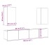Muebles de TV de pared 4 uds madera vieja madera de