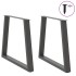 Patas para mesa de comedor en forma de V 2 uds antracita