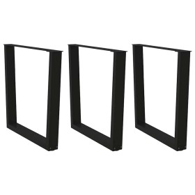 Patas para mesa de comedor en forma de V 3 uds acero