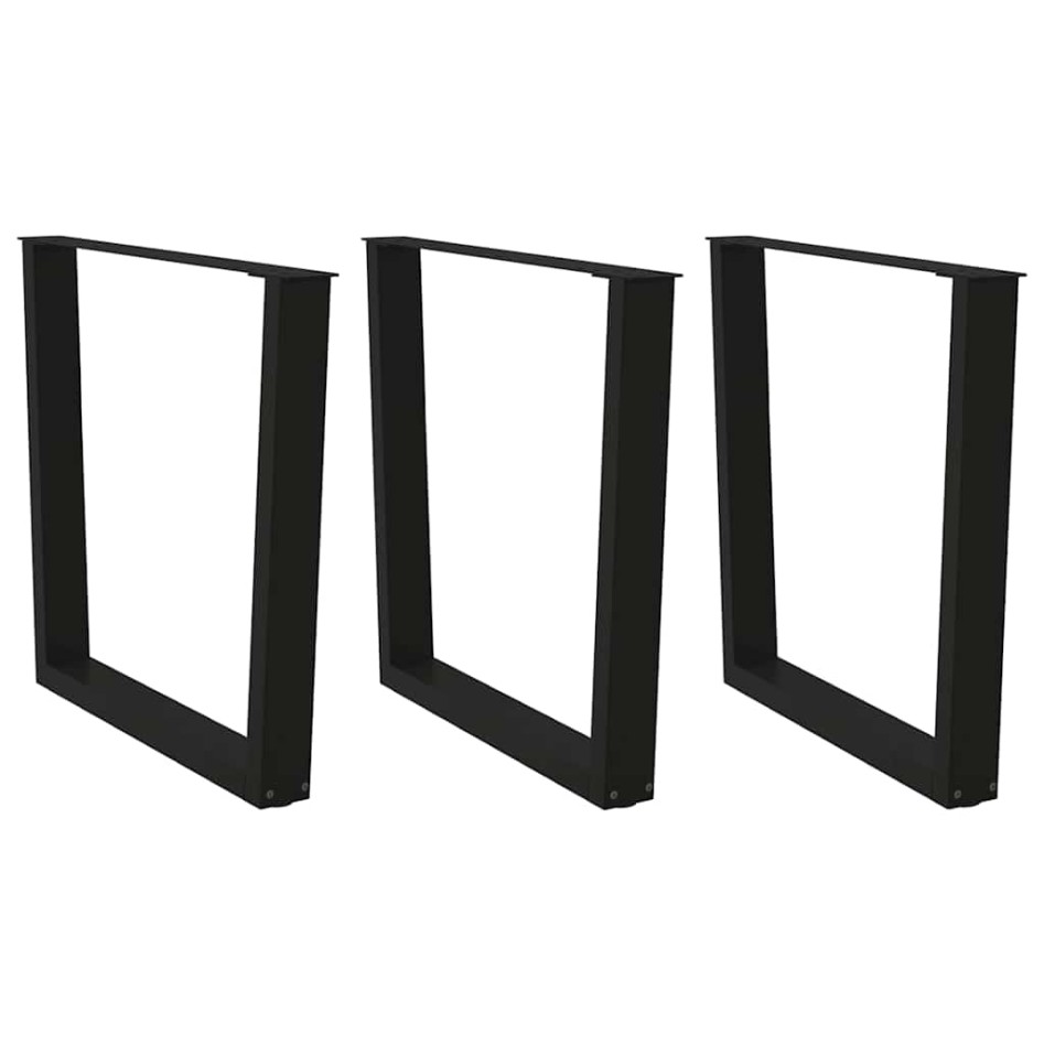 Patas para mesa de comedor en forma de V 3 uds acero