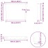 Patas para mesa comedor forma V 2uds antracita 100x(72-73,3)