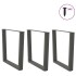 Patas para mesa comedor forma V 3uds antracita 90x(72-73,3)