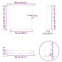 Patas para mesa comedor forma V 3uds antracita 90x(72-73,3)