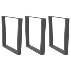 Patas para mesa de comedor en forma de V 3 uds antracita