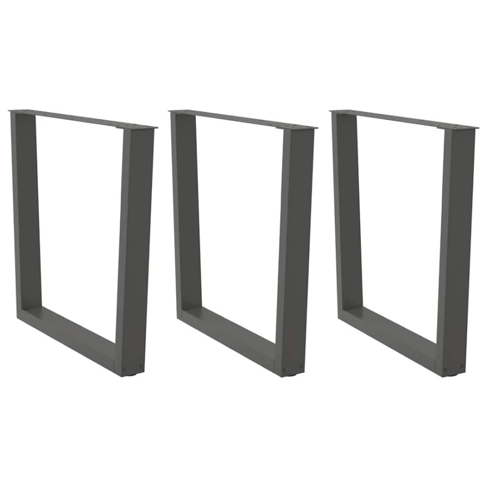 Patas para mesa de comedor en forma de V 3 uds antracita