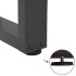 Patas para mesa de comedor en forma de V 3 uds antracita