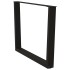 Patas mesa comedor forma V 3uds acero negro 100x(72-73,3)