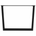 Patas mesa comedor forma V 3uds acero negro 100x(72-73,3)