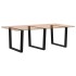 Patas mesa comedor forma V 3uds acero negro 100x(72-73,3)
