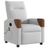 Sillón de masaje reclinable de tela gris