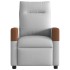 Sillón de masaje reclinable de tela gris