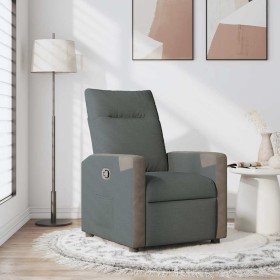 Sillón reclinable de tela gris