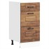 Mueble bajo de cocina Kalmar de madera antigua de
