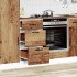 Mueble bajo de cocina Kalmar de madera antigua de