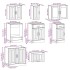 Mueble de cocina Kalmar blanco 8 piezas madera