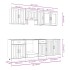 Mueble de cocina Kalmar blanco 8 piezas madera