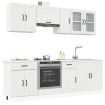 Mueble cocina Kalmar blanco de alto brillo 8 pzas