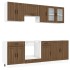 Mueble cocina Kalmar roble marrón 8 pzas madera