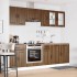 Mueble cocina Kalmar roble marrón 8 pzas madera