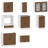 Mueble cocina Kalmar roble marrón 8 pzas madera