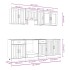 Mueble cocina Kalmar roble marrón 8 pzas madera
