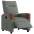Sillón reclinable eléctrico de tela gris