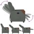 Sillón reclinable eléctrico de tela gris