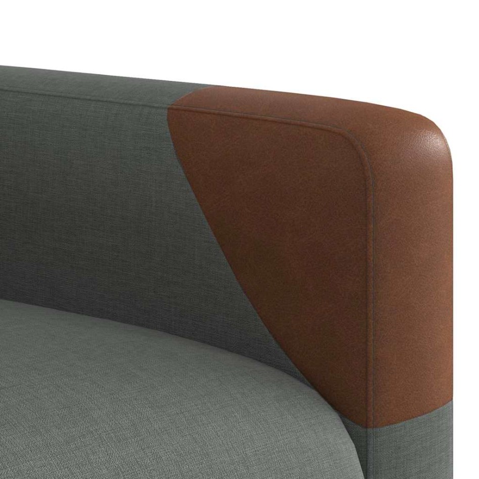 Sillón reclinable eléctrico de tela gris