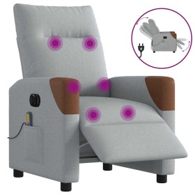 Sillón reclinable de masaje eléctrico tela gris
