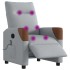 Sillón reclinable de masaje eléctrico tela gris