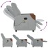 Sillón reclinable de masaje eléctrico tela gris