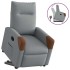 Sillón reclinable elevable de tela gris