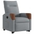 Sillón reclinable elevable de tela gris