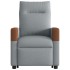 Sillón reclinable elevable de tela gris