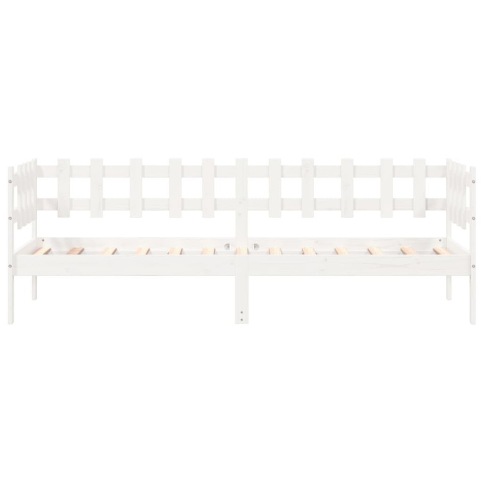 Sofá cama madera maciza de pino blanco 80x200