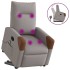 Sillón reclinable de masaje elevable tela gris