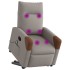 Sillón reclinable de masaje elevable tela gris