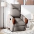 Sillón eléctrico reclinable elevable de tela gris